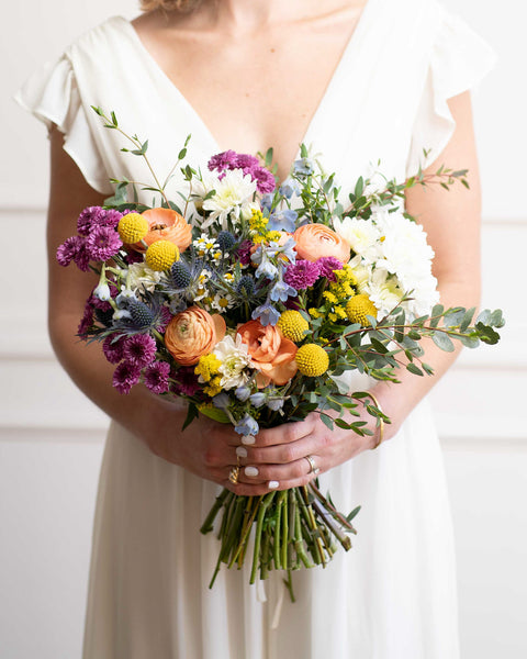 Beautiful wildflower bouquet, field flower bouquet, wedding bouquet, bridal bouquet, 2024 wedding flowers, boho bouquet, white bouquet, greenery